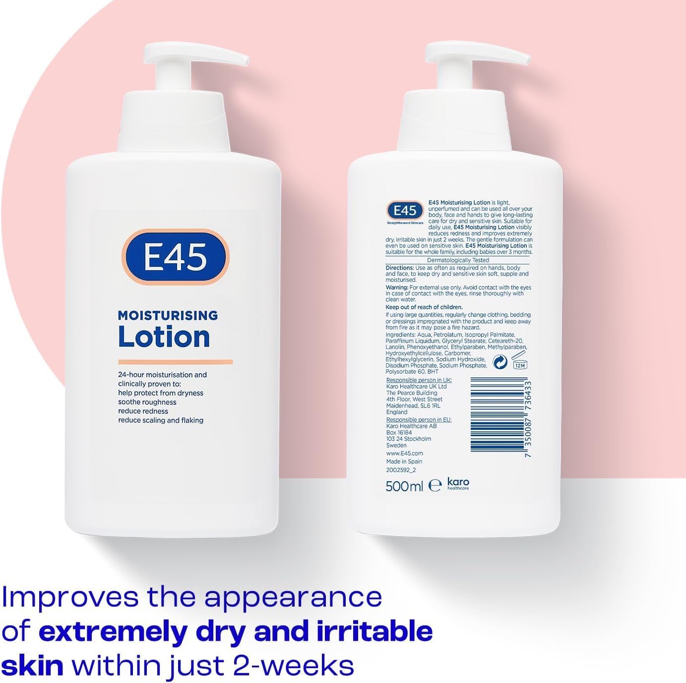 E.45 Moisturising Lotion 500ml with Pump x 5-1