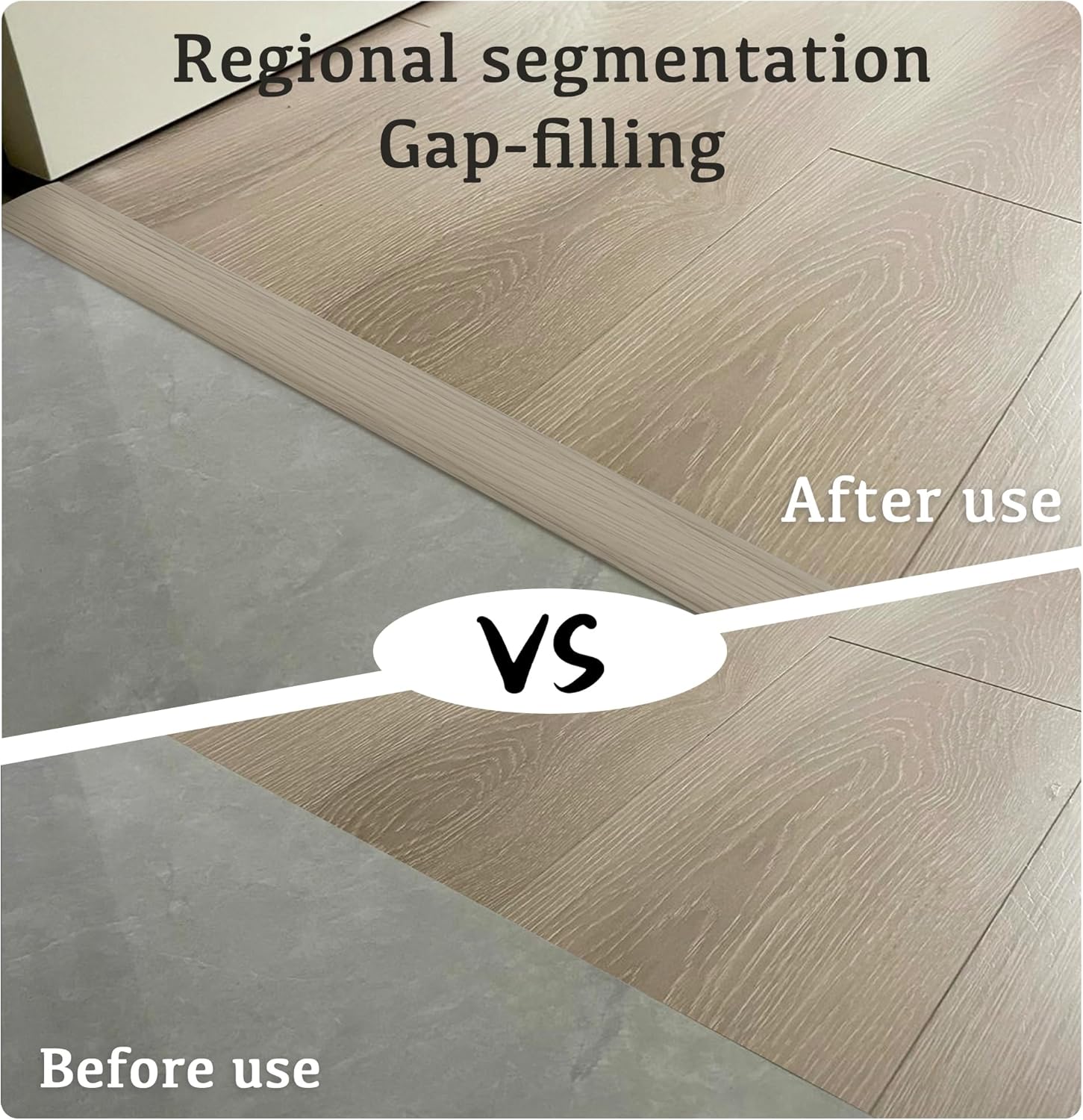 Self Adhesive Vinyl Floor Transition Strip, Laminate Floor Strip Flat, PVC Threshold Transition Strip, Door Bar for Joining Flooring Edge Trim(5cm,Grey Wood)-1