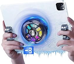 Olycism Phone Cooler for Gaming Magnetic Phone Cooling Fan Adjustable Dual Modes with Magnetic Sticker Phone Clip LED Display Lightweight Silent Operation Compatible with iPhone/Android/iPad/Tablet