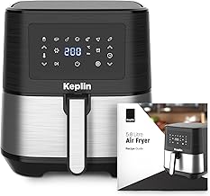 Keplin Air Fryer 5.8L Capacity, Oil Free, Energy Efficient with 7 Presets, 1700-Watt, Non-Stick, Dishwasher Safe Basket, Includes Recipe Book and Quick Start Guide