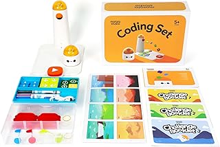 MatataStudio Coding Robot Set for Kids aged 4-10, Programmable Robot Toy with DIY Programming Module Electronic Robot for Early Physical Programming Learning STEM Educational Toy Back to School Gift