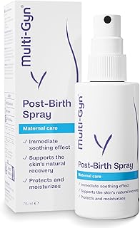 After-Birth Spray - Postpartum Relief Spray to Ease Perineal Discomfort - Hospital Bag Maternity Essentials - Instant Soothing Formula with Aloe Vera to Soothe Pain After Birth - 75ml - Multi Gyn