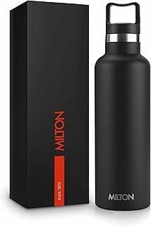 Milton 24 oz Stainless Steel Insulated Water Bottle, Leakproof, 12 Hours Hot, 24 Hours Cold, Double Walled Vacuum Metal for Sports, Gym, Travel Friendly, Dishwasher Safe, Haruki 800