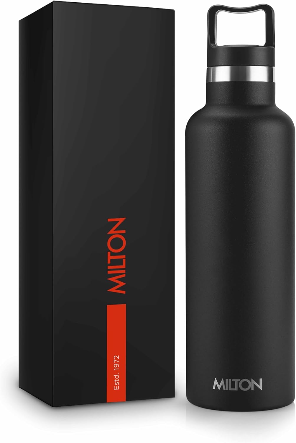 Milton 24 oz Stainless Steel Insulated Water Bottle, Leakproof, 12 Hours Hot, 24 Hours Cold, Double Walled Vacuum Metal for Sports, Gym, Travel Friendly, Dishwasher Safe, Haruki 800-0