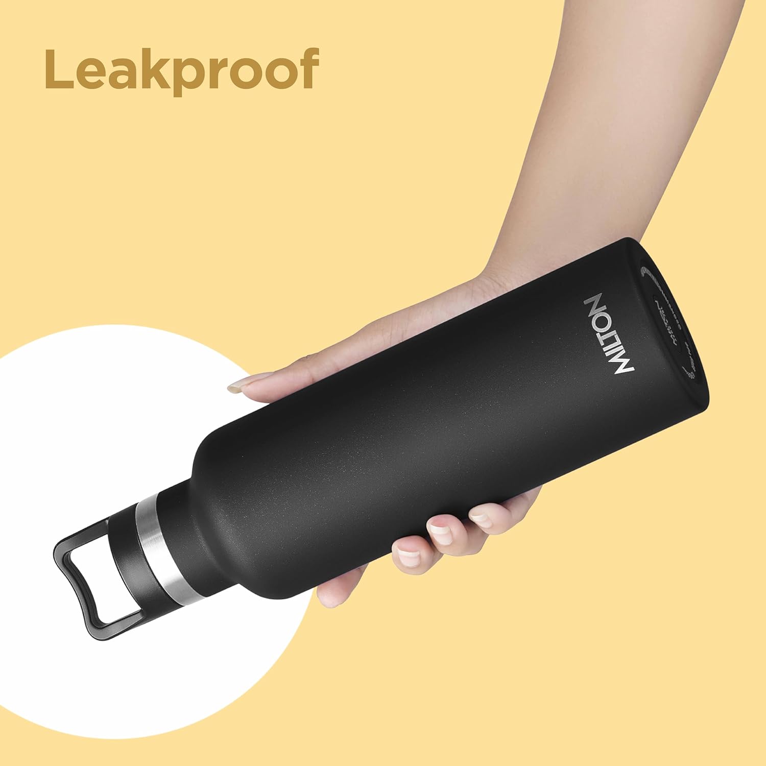 Milton 24 oz Stainless Steel Insulated Water Bottle, Leakproof, 12 Hours Hot, 24 Hours Cold, Double Walled Vacuum Metal for Sports, Gym, Travel Friendly, Dishwasher Safe, Haruki 800-5