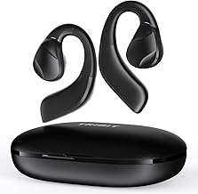 Tribit OpenGo Open-Ear Headphones, Over-Ear Earbuds, Bluetooth Wireless Earbuds, Ergonomic Ear Hooks, 104H Playtime, IPX5, Quiet Comfort, Open Ear Earphones for Sports Workout Running, Black