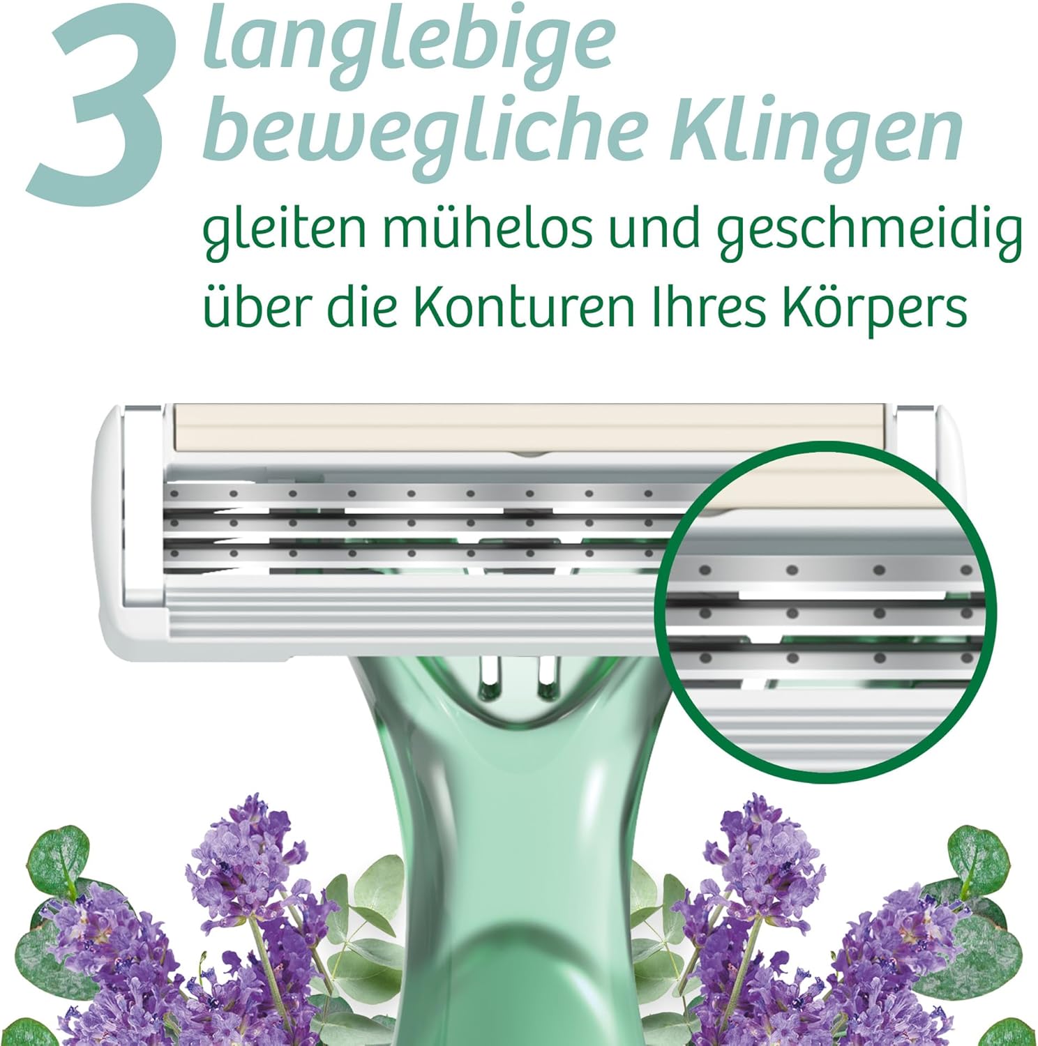 BIC Soleil Escape 3 Blade Womens Disposable Razor Pack of 4 with Lavender and Eucalyptus Scented Moisturizing Strip-1