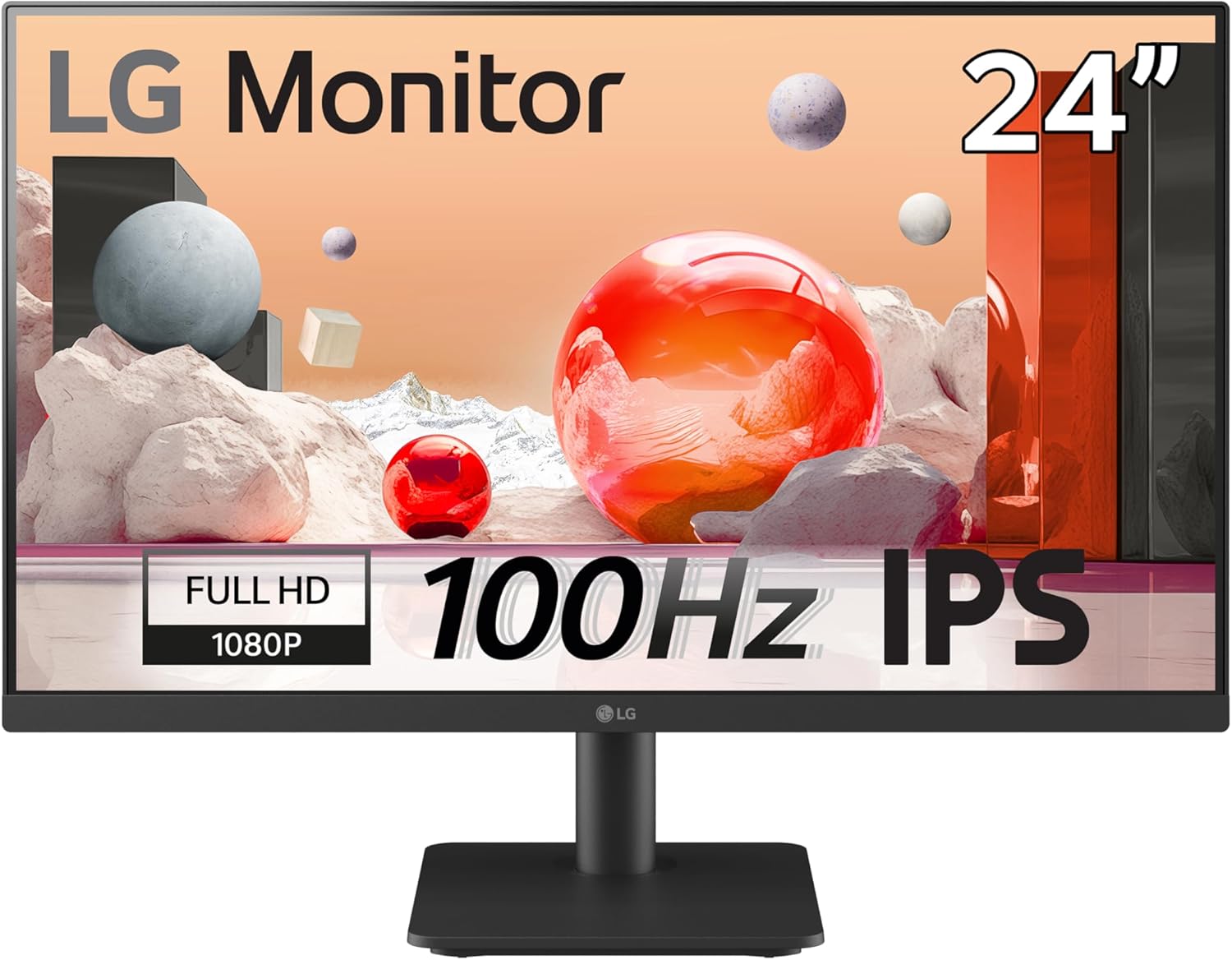 LG Electronics Monitor 24MS500, 24 Inch, 1080p, 100Hz, 5ms, IPS Display, Smart Energy Saving, HDMI-0