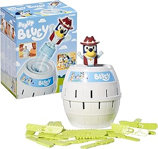 TOMY Toomies Pop Up Bluey - Licensed Bluey Game Based on Classic Pop Up Pirate - 2 to 4 Player Kids Games - Fun Family Games for Kids and Adults - Bluey Toys and Games for 4 Year Olds and Up