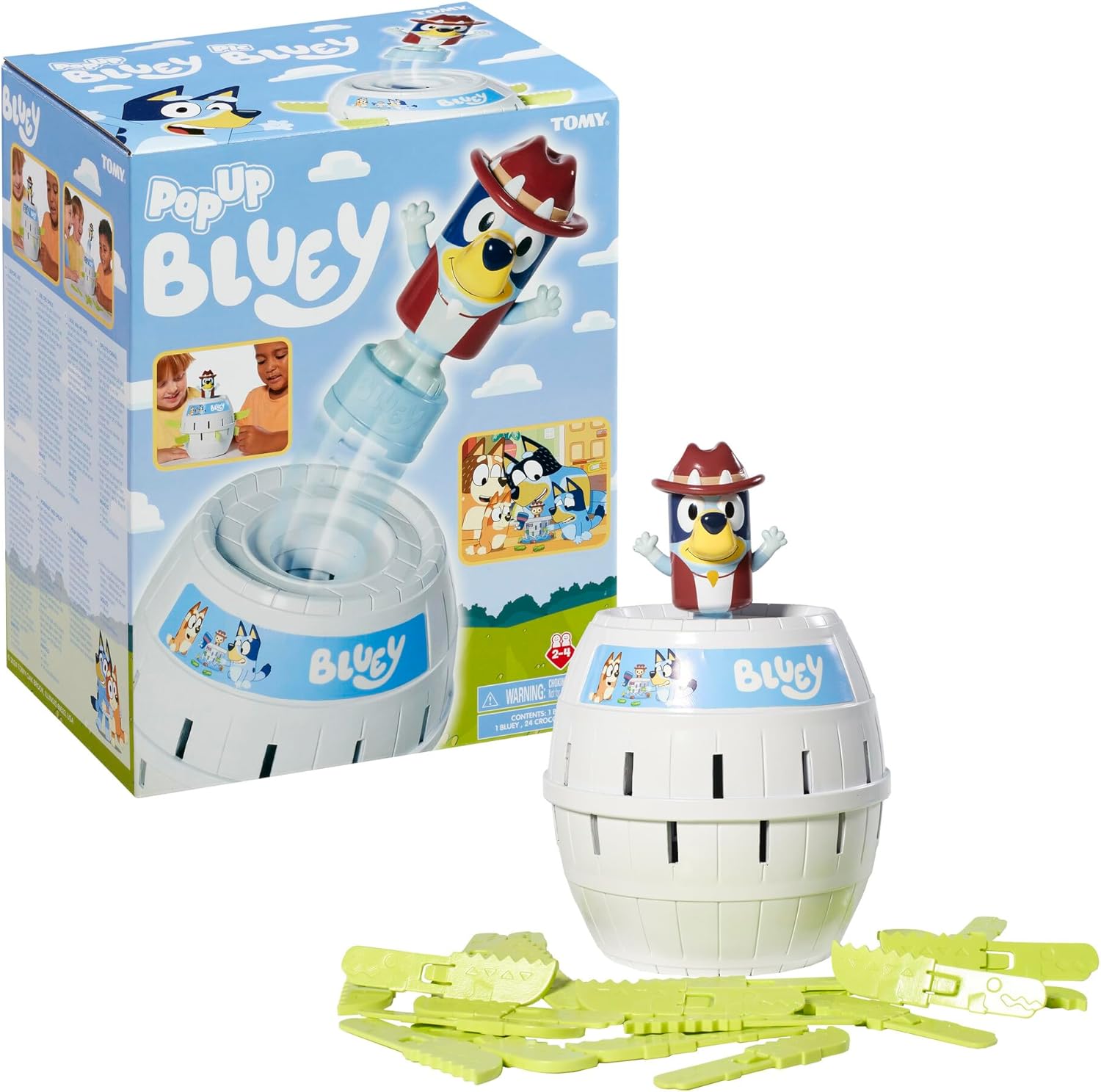 TOMY Toomies Pop Up Bluey - Licensed Bluey Game Based on Classic Pop Up Pirate - 2 to 4 Player Kids Games - Fun Family Games for Kids and Adults - Bluey Toys and Games for 4 Year Olds and Up-4