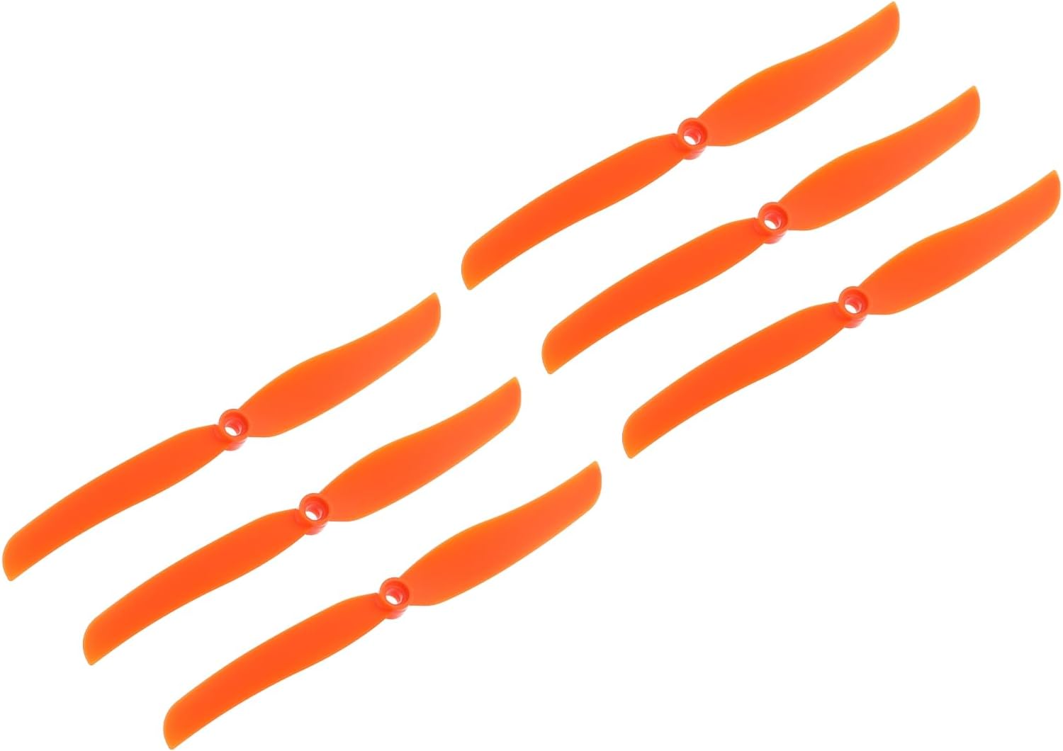 sourcing map 6Pcs 8060 RC Propellers Blade Prop 2 Vane 20.3cm Dia Plastic for RC Aircraft Quadcopter Prop Replacement, Orange with 9 Plastic Washers-0