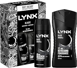 LYNX Black The Wingmen Duo Deodorant Gift Set Body Wash & Body Spray perfect for his daily routine 2 piece