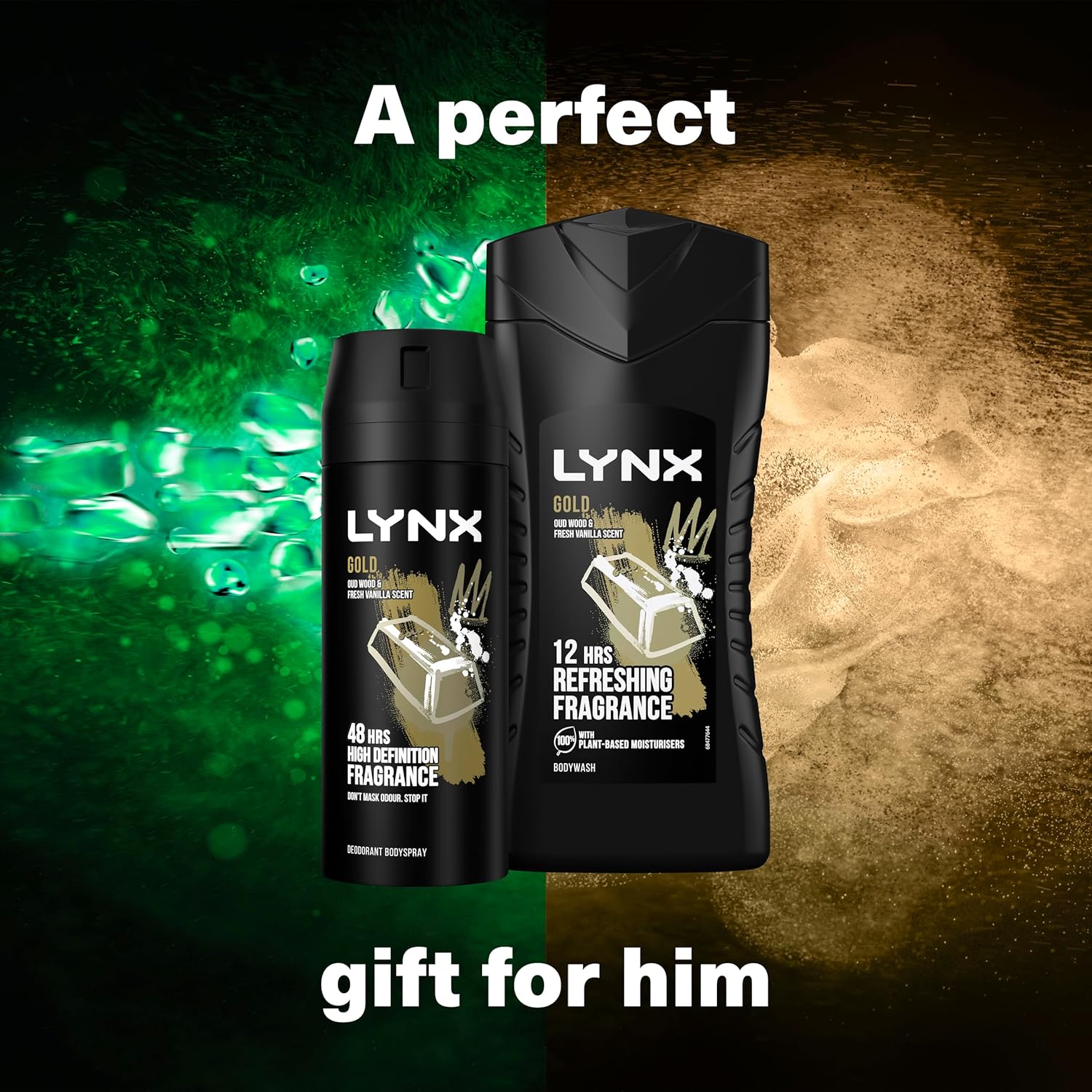 LYNX Gold The Wingmen Duo Deodorant Gift Set Body Wash & Body Spray perfect for his daily routine 2 piece-2