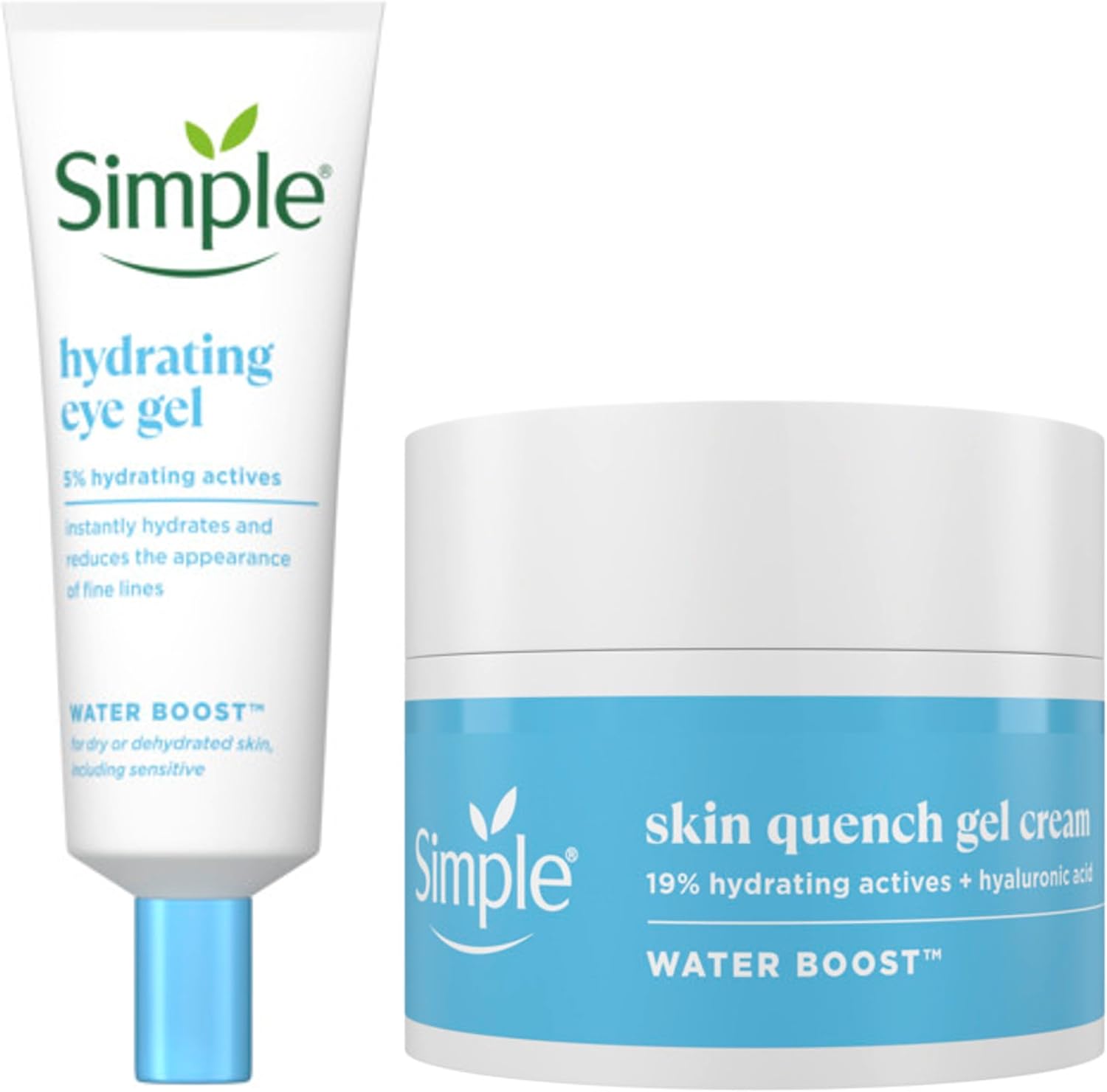 Simple Water Boost Skin Quench Gel Face Cream for Dry Skin 50 ml & Simple Water Boost Hydrating Eye Gel 25 ml-0