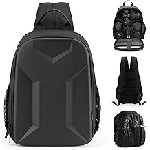 Cwatcun Camera Bag Sling Camera Case Shoulder Backpack with Tripod Holder,Hardshell Case Compatible with Canon Nikon Sony Pentax DSLR SLR Mirrorless Camera Case(1.0,Black