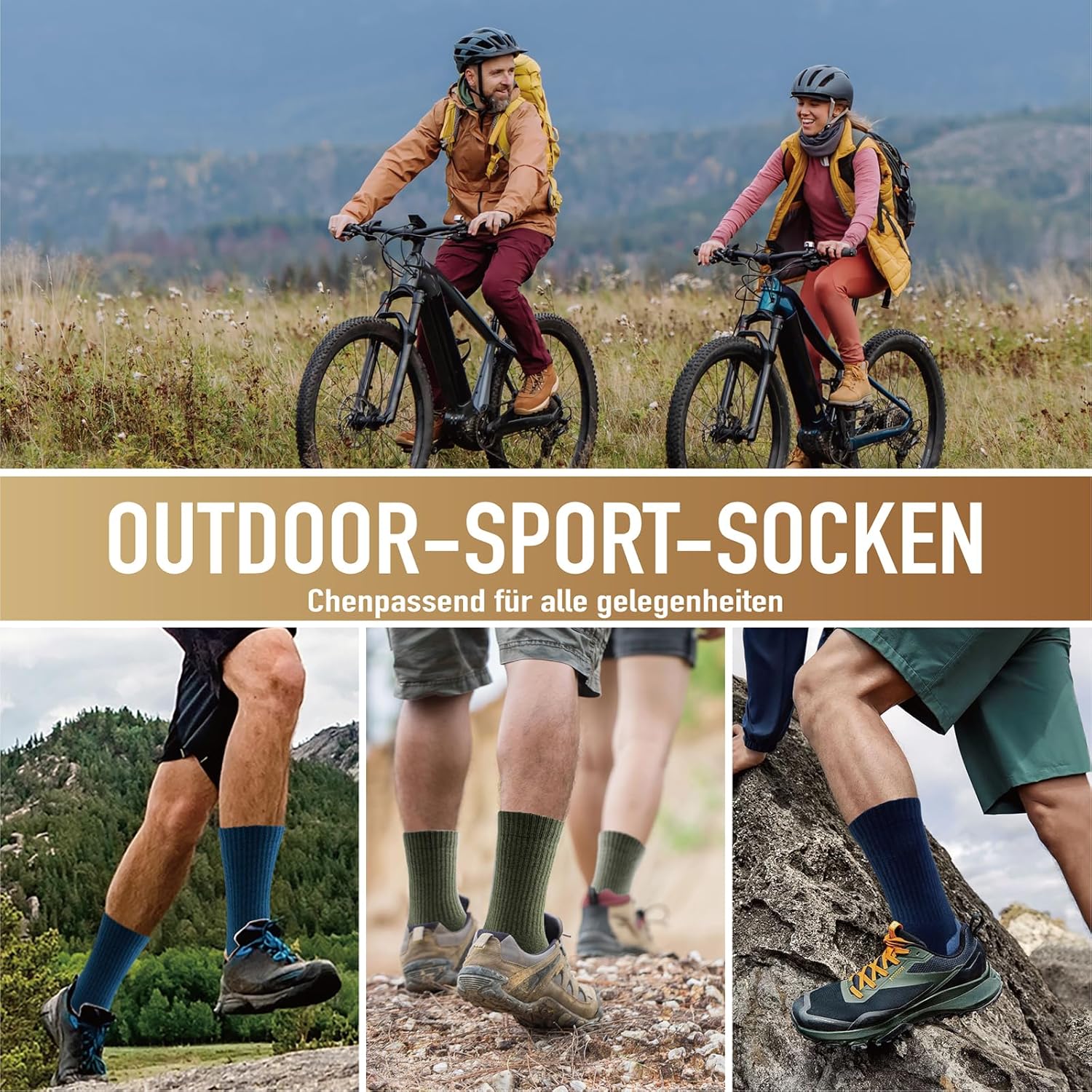 Niorasen Merino Hiking Socks Men Women 3 Pairs Outdoor Trekking Socks Merino Wool Sports Socks Running Socks Sneaker Socks Breathable Thick Thermal Socks for Men Women-7