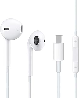 USB C Headphones for iPhone 15 Earbuds USB C Wired Earphones with Mic & Remote Control Noise Cancelling for iPhone 15 pro, iPad Pro, Galaxy S23/S22/S21/S20/Ultra Note 10/20, Pixel 7/6/6a/5/4