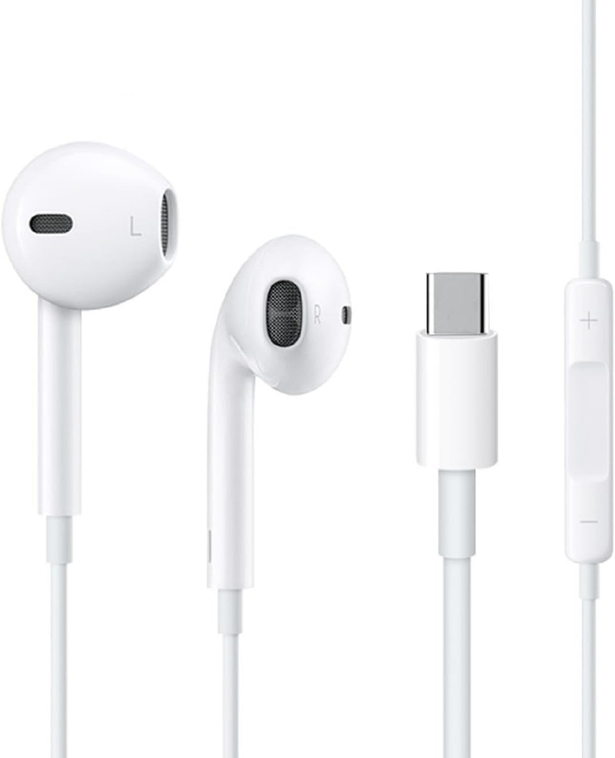 USB C Headphones for iPhone 15 Earbuds USB C Wired Earphones with Mic & Remote Control Noise Cancelling for iPhone 15 pro, iPad Pro, Galaxy S23/S22/S21/S20/Ultra Note 10/20, Pixel 7/6/6a/5/4-0