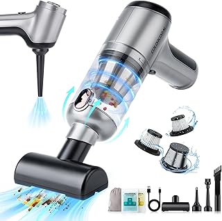 Handheld Vacuum Cleaner, 16000Pa Brushless Powerful Car Vacuum Cleaner, 4-in-1 Cordless Mini Vacuum Cleaner with 2Pack Cleaning Gel Air Duster Computer Vacuum for Car Interior,Pet Hair,Home, Desk