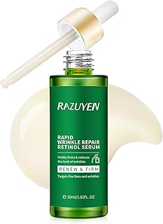 RAZUYEN Retinol Serum for Face, Anti Wrinkle Serum With Retinol, Vitamin E and Peptides, For Smoothing and Soothing Skin, Anti Aging Serum, 1 Ounce