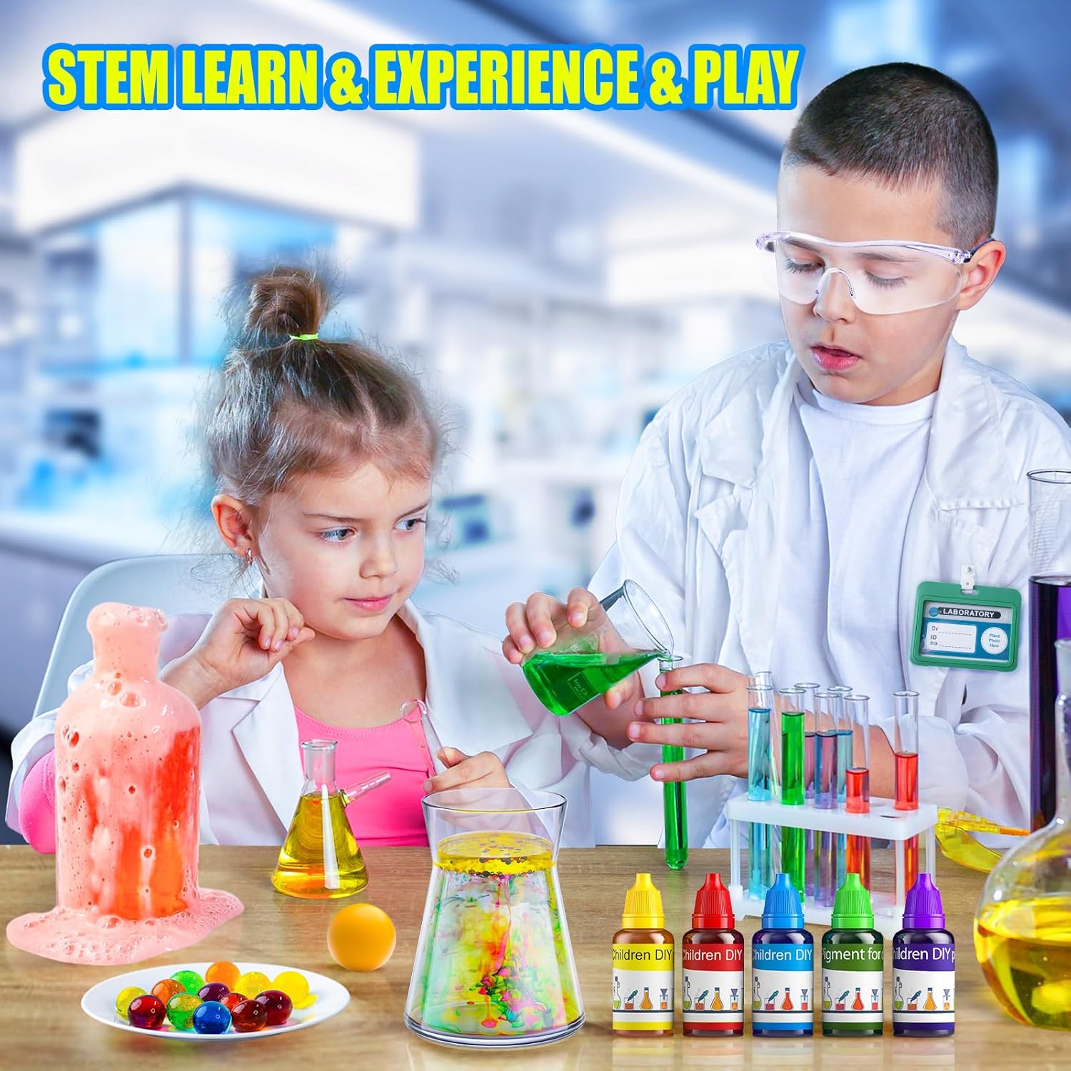 Science Kit for Kids, 90 Science Lab Experiments, STEM Activities Educational Scientist Toys Gifts for Boys Girls Chemistry Set,Volcano Eruption-3