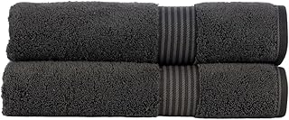 Christy Supreme Hygro 2 Bath Towels Set | Graphite Dark Grey | 100% Luxury Supima Cotton | Ultra Soft | Super Absorbent | 650GSM | Plush and Long Lasting