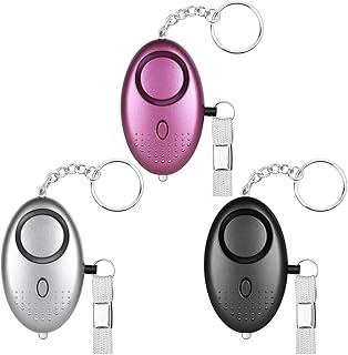 Flintronic Personal Personal Alarms for Women, 3 Packs 140DB Personal Security Alarm, Personal Alarms with LED Light, Self-Defense Emergency Alarm for Women, Girls, Children and Elderly