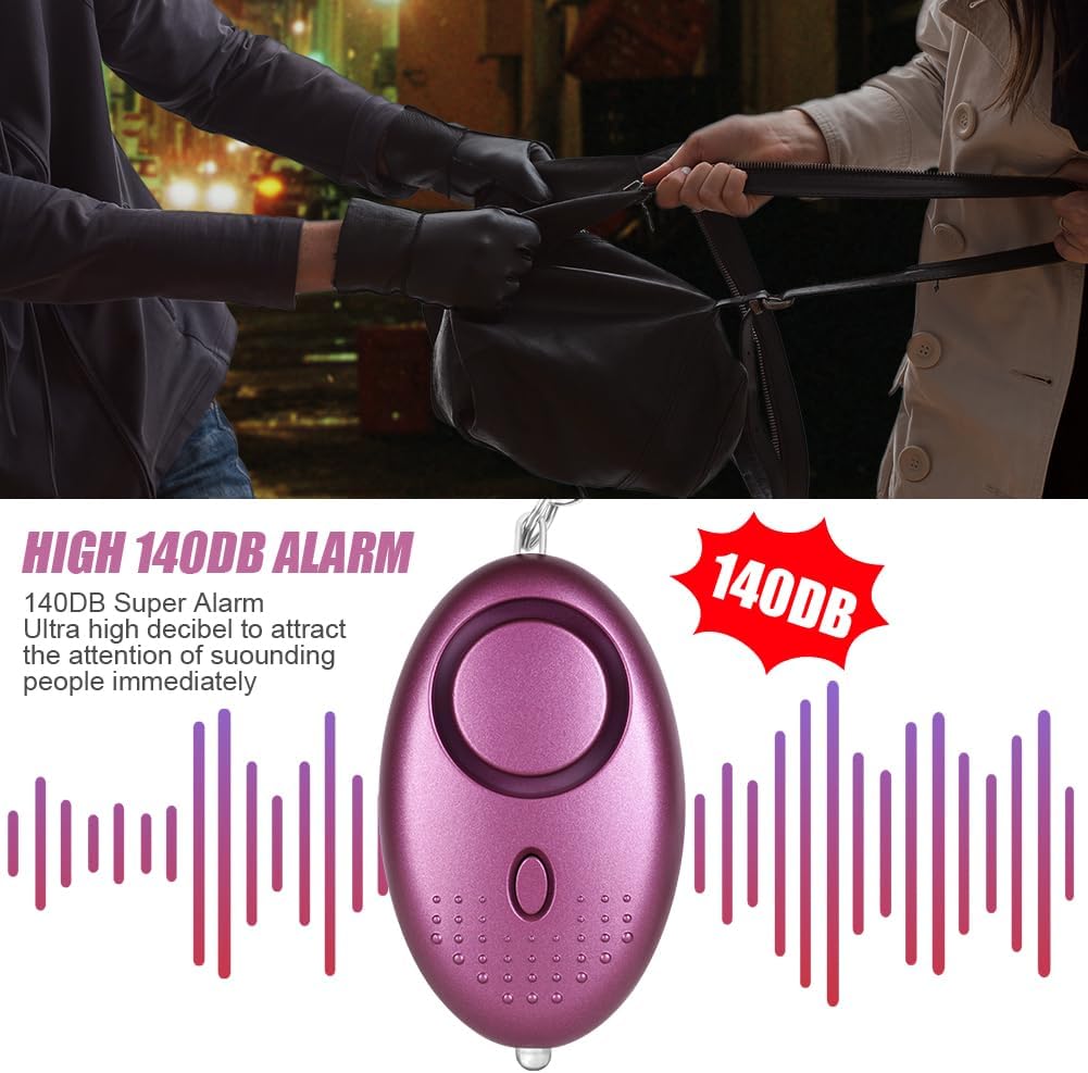 Flintronic Personal Personal Alarms for Women, 3 Packs 140DB Personal Security Alarm, Personal Alarms with LED Light, Self-Defense Emergency Alarm for Women, Girls, Children and Elderly-1