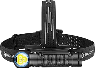 OLIGHT Perun 3 Headlamp 3000 Lumens LED Head Torch, Rechargeable Headlight with Red Light Option, Ideal for Camping, Working, Repairs and Outdoors (Black)