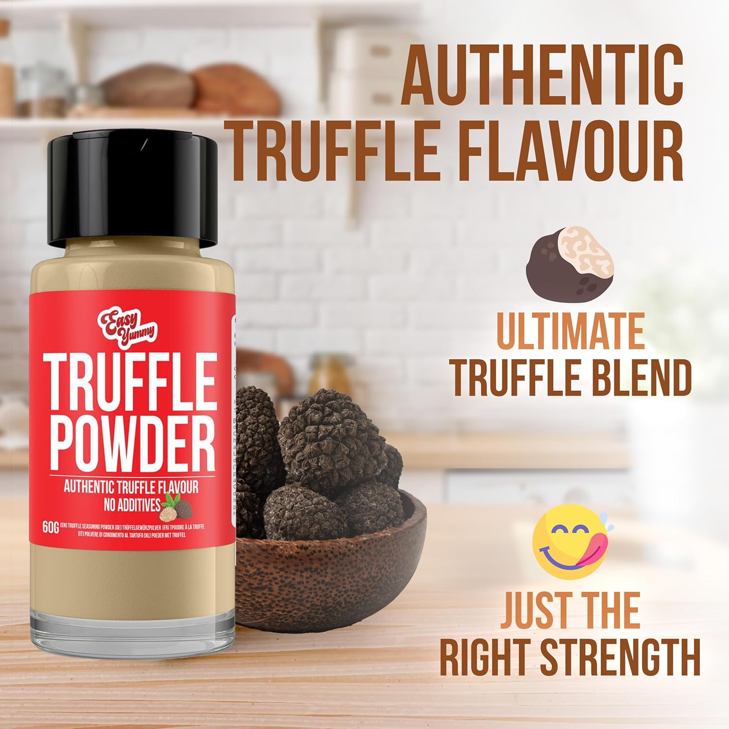 Easy Yummy Truffle Powder (60g), Blended Authentic Truffle Seasoning, Rich Truffle Powder Taste-1