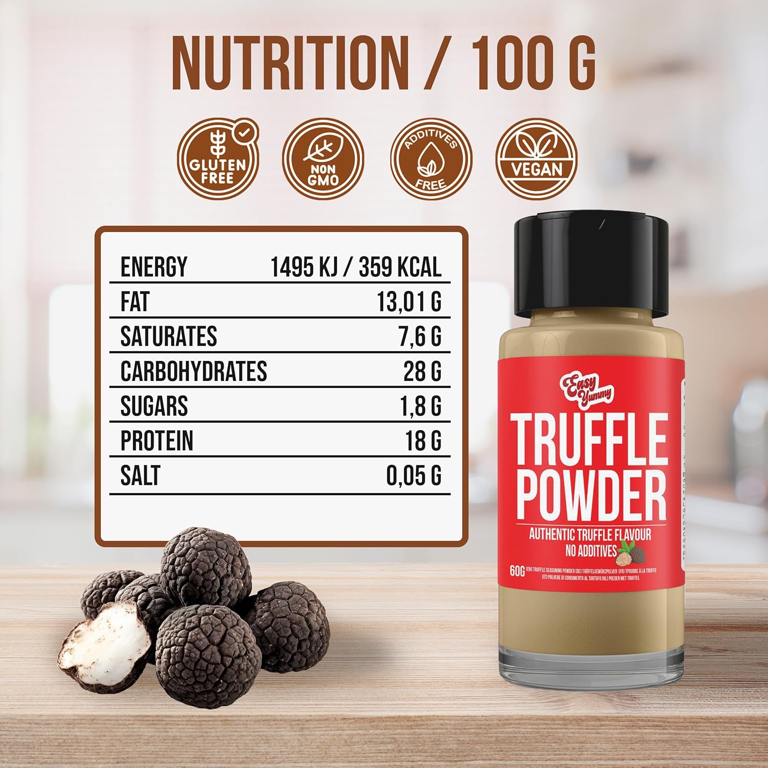 Easy Yummy Truffle Powder (60g), Blended Authentic Truffle Seasoning, Rich Truffle Powder Taste-5