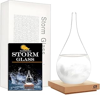 Storm Glass Weather Forecast Bottle - Snow Globes Barometer,Cloud Storm Weather Station,Decorative Weather Predictor, Home and Office Decor, Unique Gift Idea (Large)