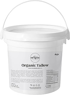 Grass Fed Beef Tallow | Beef Dripping, Lard, Suet, Beef Fat for Cooking | Keto, Paleo, Carnivore Friendly | Rendered Organic Beef Tallow for Skin | Food & Skin Grade | British Farms | 1kg Tub