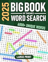 2025 Big Book of Themed Word Search: Relaxing Large Print Activity Book for Teens and Adults