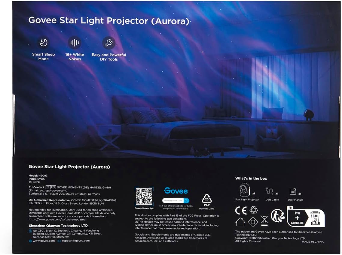 Govee Star Light Projector, Aurora Light Projector Works with Matter, Alexa and Google Assistant, 16 Million Colours, 52+ Scene Modes, Galaxy Projector for Kids Adult Bedroom-11