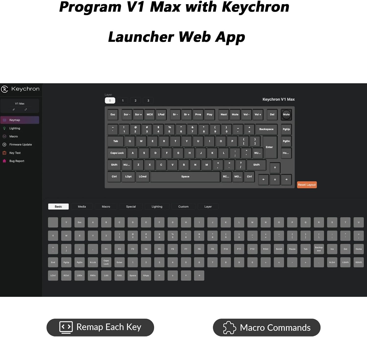 Keychron V1 Max 75% Custom Mechanical Keyboard ISO UK Layout, QMK Wireless Gaming Keyboard with Programmable Knob, Hot-Swappable Gateron Brown Switch with RGB Backlits for Mac Windows Linux-3