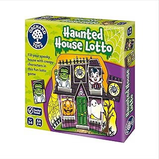 Orchard Toys Haunted House Lotto, small and compact game, great for travel, simple gameplay, for kids age 3-6