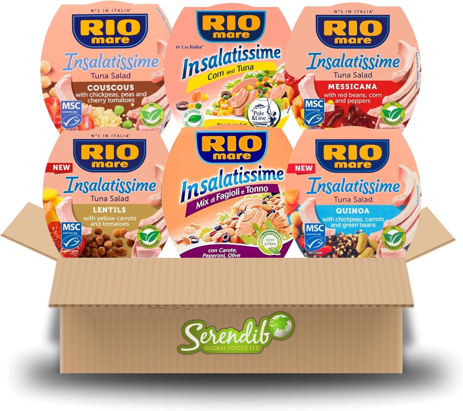 Rio Mare INSALATISSIME SALADS Variety Pack | Pick N Mix favourite flavours | Italy’s most popular tuna | 160g Each | Pack of 3-0