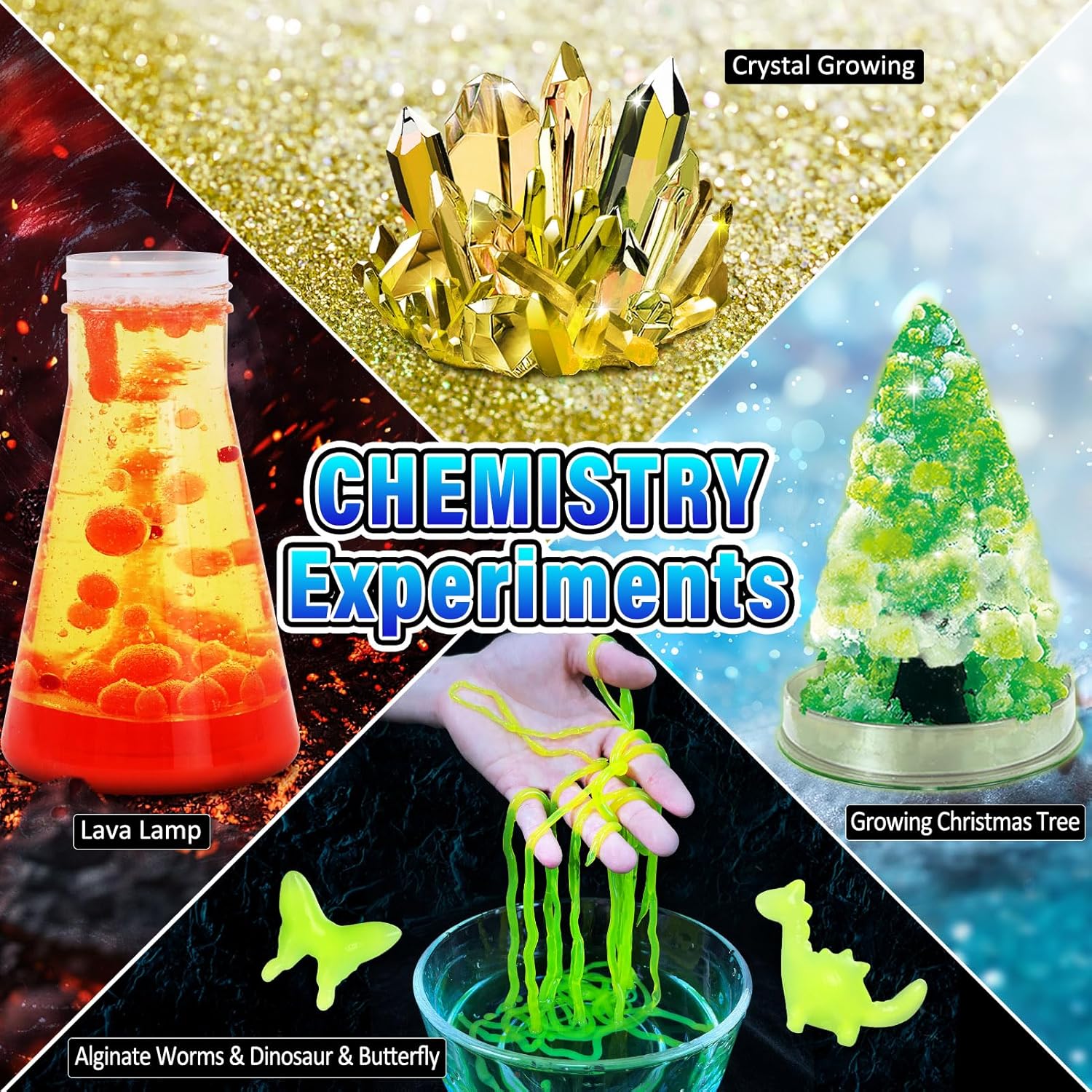 UNGLINGA Science Experiments Advent Calendar 2024 for Kids Boys Girls Toys Gifts Idea- Chemistry, Physics, Rocks Gemstones, S.T.E.M Projects Countdown to Christmas 24 Days-3