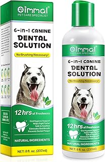 Dental Formula Water Additive for Dogs, Dog Oral Care Mouthwash, Dog Teeth Cleaning, Oral Hygiene Support, Fight Tartar, Clean Teeth, Fresh Breath, No Brushing Necessary (fluids 237ml)