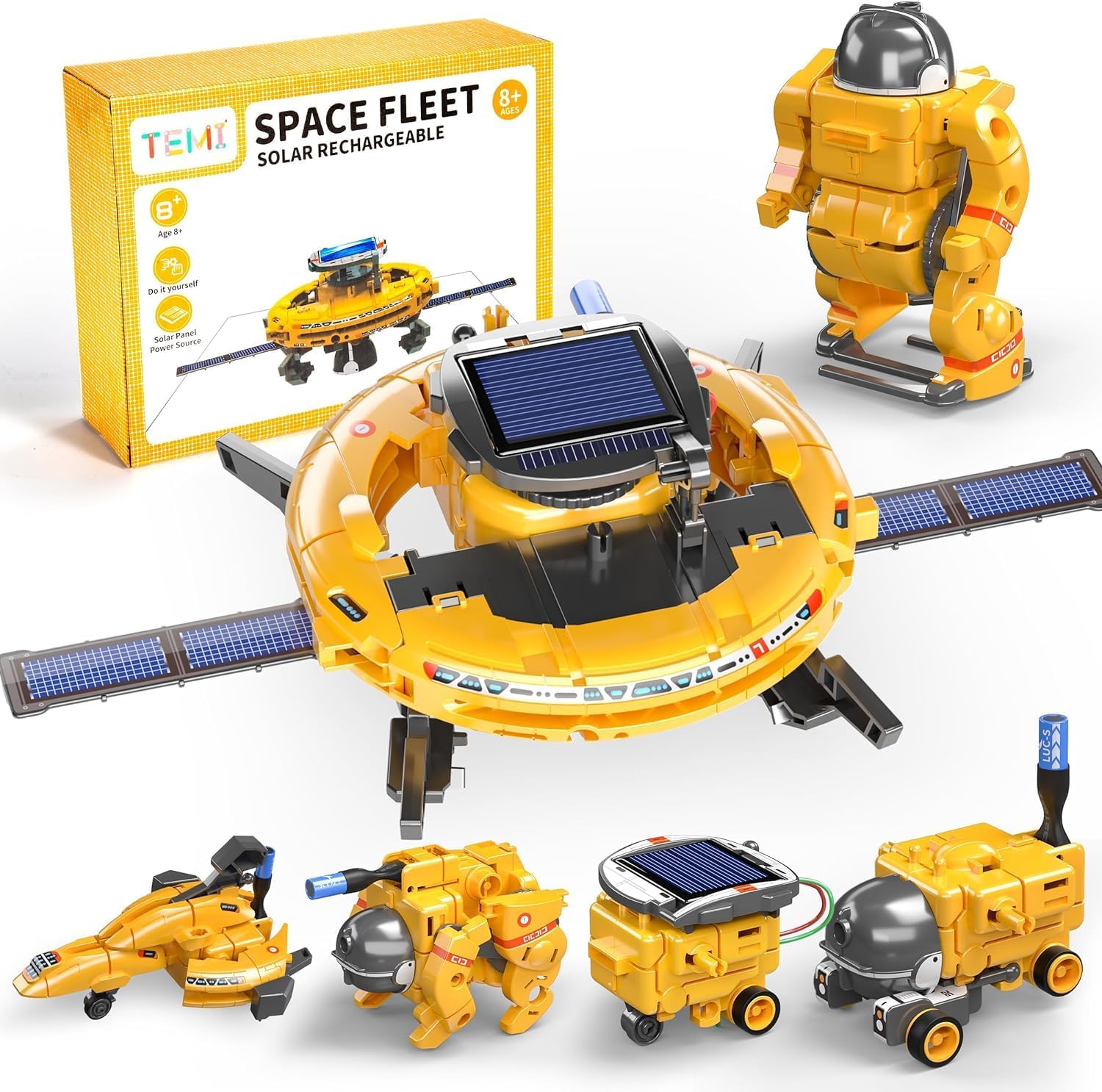 STEM Projects for Kids Age 8-14, 6-in-1 Solar Robot Space Toys Educatoinal Learning Science Building Toys DIY Science Kits Gift for Kids 8 9 10 11 12 13 14 15 Year Old Boys Girls Gifts-0