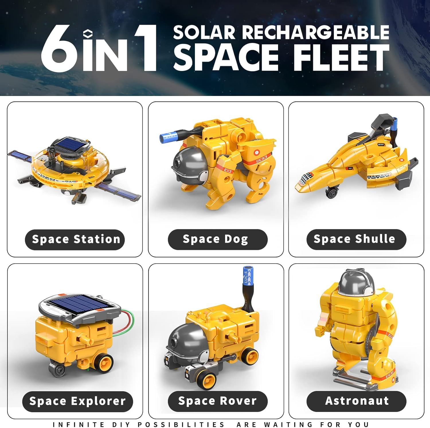 STEM Projects for Kids Age 8-14, 6-in-1 Solar Robot Space Toys Educatoinal Learning Science Building Toys DIY Science Kits Gift for Kids 8 9 10 11 12 13 14 15 Year Old Boys Girls Gifts-1