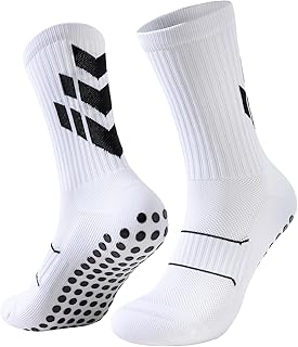 Niorasen Grip Socks, Football Socks for Men Women, Non Slip Sports Socks Wicking Breathable, Cushioned Athletic Socks Slipper Socks for Soccer Basketball Hiking Running Yoga Cricket Rugby