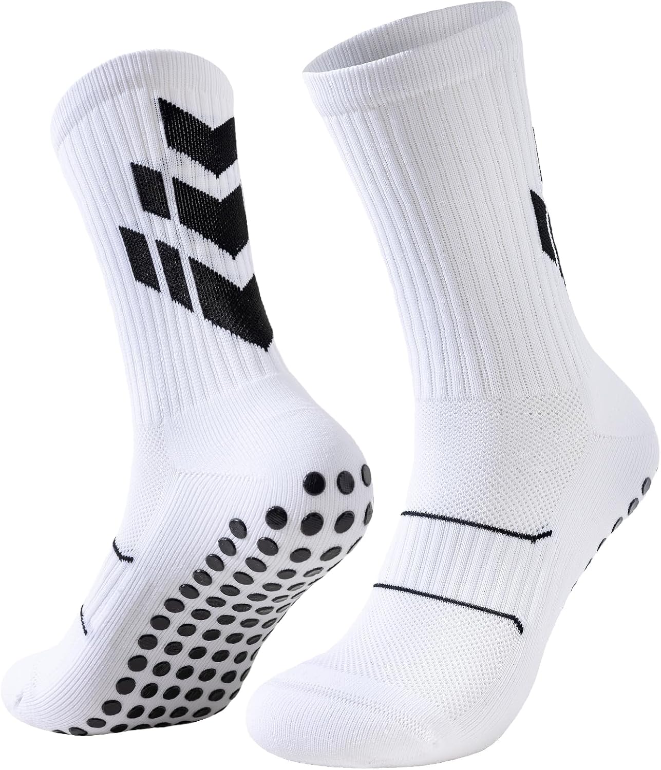 Niorasen Grip Socks, Football Socks for Men Women, Non Slip Sports Socks Wicking Breathable, Cushioned Athletic Socks Slipper Socks for Soccer Basketball Hiking Running Yoga Cricket Rugby-0