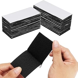 30 Double Sided Sticky Pads, 2x4" Self Adhesive Sticky Strips, Extra Strong Hook and Loop Tape, Heavy Duty No Nails Picture Hanging Strips, Double-sided Picture Sticky Pads for Wall Hanging Strips