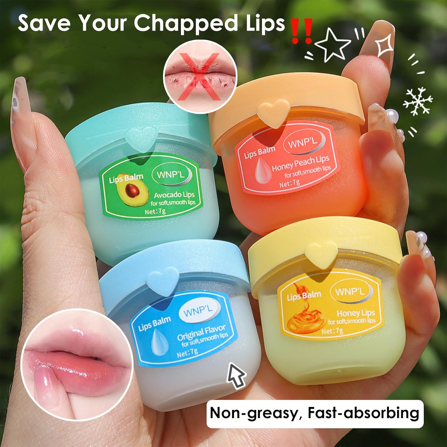 Lip balm Set, 8 Packs Lip Balm Multipack Long Lasting Lips Moisturizer Intensive Lip Repair Treatment for Cracked, Dry and Chapped Lips Day Night Lip Care (8Pcs (Colorful Package))-3