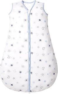 Lictin Winter Sleeping Bag Baby, Toddler Sleeping Bag 18-24 Months, Sleep Sack Tog 2.5, Cotton Lined Baby Sleep Bag, Exquisite Growbags Baby (Star and moon print, Height 87.5 cm)