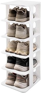 DIVCHI Shoe Rack 5 Tier Vertical Shoe Holder Stand Space-Saving Narrow Footwear Organiser Shelves For Entryway Living Room