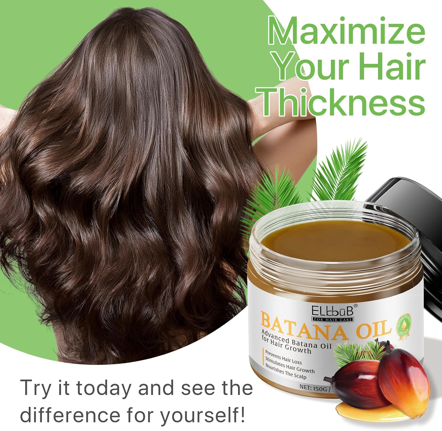 Raw Batana Oil for Hair Growth and Repair -100% Pure, Unrefined Oil from Honduran Rainforests Prevent Hair Loss and Enhances Hair Thickness in Men & Women-5