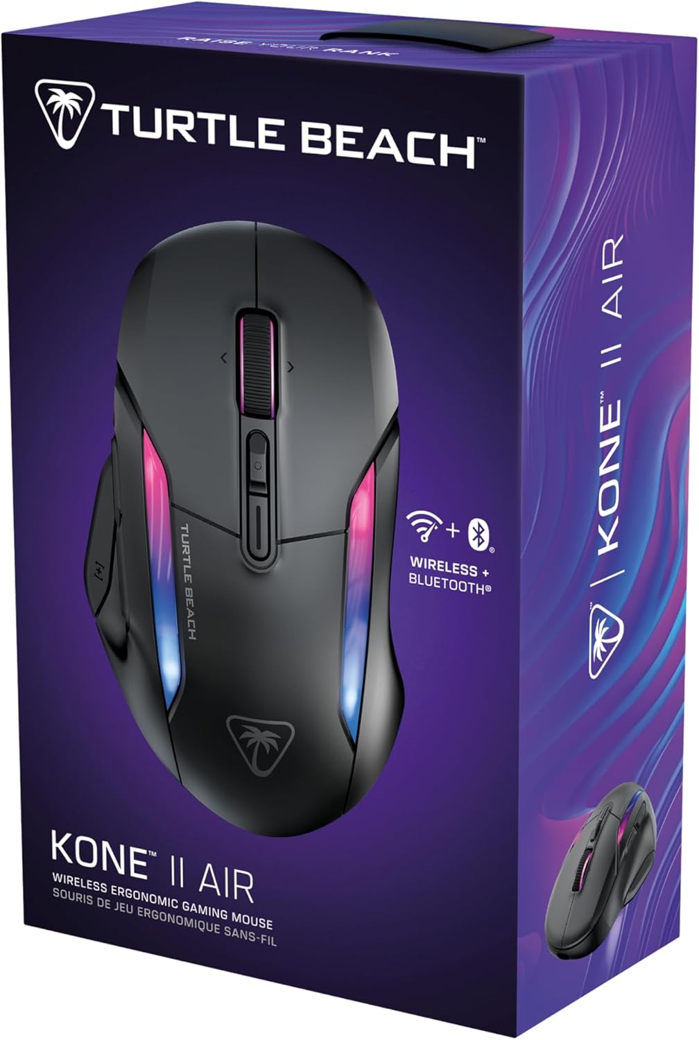 TURTLE BEACH Kone II Air – Wireless Ergonomic RGB Gaming Mouse, 350-Hr Battery, 26K DPI Optical Sensor, 100M Click Optical Switches, 21 Customizable Inputs, 4D Free-Spin Scroll Wheel – Ash Black-12